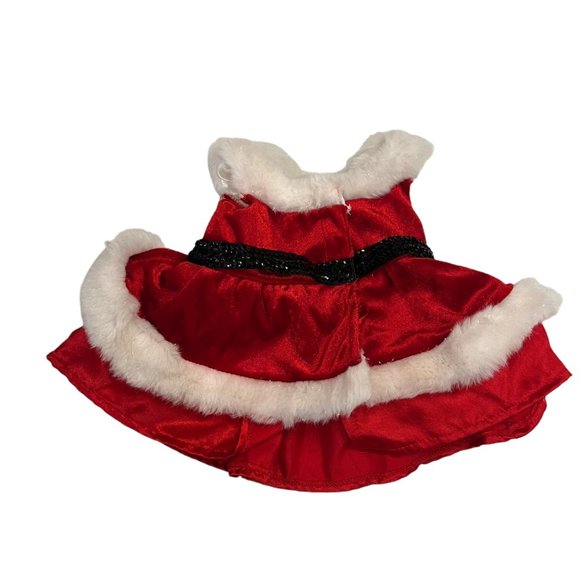 Build A Bear Workshop Christmas Holiday Mrs Claus Outfit Dress Velvet - Picture 4 of 10